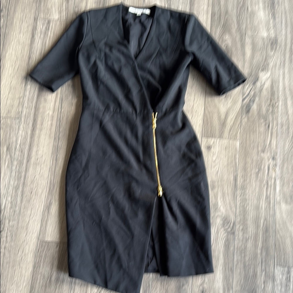 Veronica Beard Gray Asymmetrical Sheath Dress